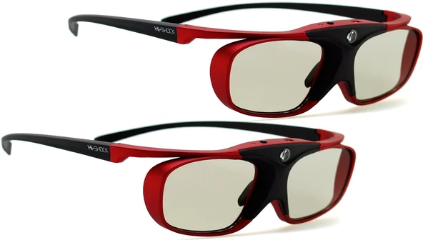 2X Hi-SHOCK RF Pro Kızıl Cennet | EPSON, JVC ve Sony RF 3D projektör/işınlayıcı için SSG-3570CR, TDG-BT500A, TY-ER3D4MU [120 Hz | şarj edilebilir, 120Hz] ürün görseli 1
