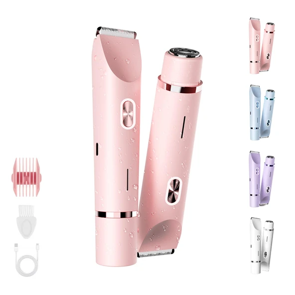 Sianova Bloomshave - Kadın Vücut Tıraş Makinesi, Hareket Halindeyken Taşınabilir Kompakt Tıraş Makinesi, Hassas Ciltler ve Mahrem Bölgeler için Nazik Tıraş (Pembe) ürün görseli 1