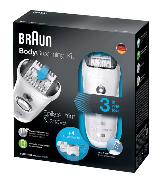 Braun BGK7050 vücut bakım seti epilatör ve düzeltici ürün görseli 1