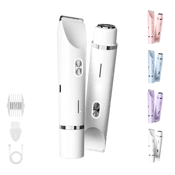Sianova Bloomshave - Kadın Vücut Tıraş Makinesi, Hareket Halindeyken Taşınabilir Kompakt Tıraş Makinesi, Hassas Ciltler ve Mahrem Bölgeler için Nazik Tıraş (Beyaz) ürün görseli 1