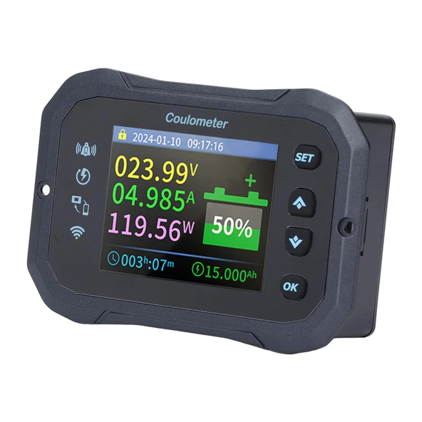 Generic WiFi Bluetooth Uzaktan Pil Monitörü, Akıllı Pil Durumu İzleme için Şantlı 10-100V 0-50A RV/RV için 2,4" HD Renkli LCD Ekran ürün görseli 1