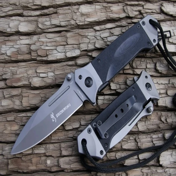 Knivox Browning DA73 Black Soft Kabze Auto Kamp Çakısı ürün görseli 1