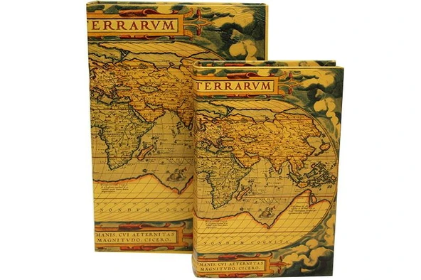 Norino Kutu Kitap Harita 2'li Set Dekoratif Hediyelik ürün görseli 1