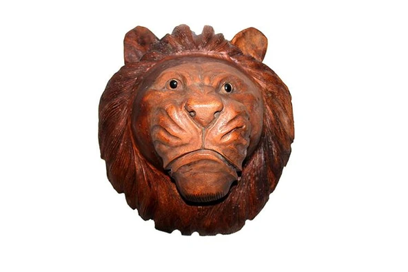 Norino Dekoratif 40Cm Ahşap Aslan Kafası Hediyelik ürün görseli 1