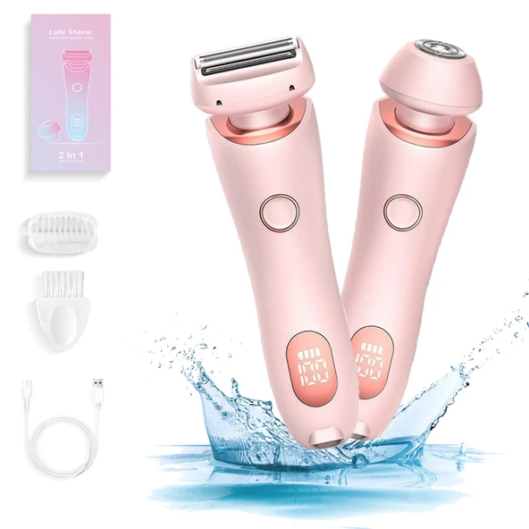 Glisse Pro Yaz Başlangıç ​​Seti, Glisse Pro Saç Çıkarıcı Buulina, Kadınlar için Samimi Tıraş Makinesi,Ipx7 Su Geçirmez Kablosuz Boulinas Tıraş Makinesi,Yüz Bikini Bacakları için LED Göstergeli (Pembe) ürün görseli 1