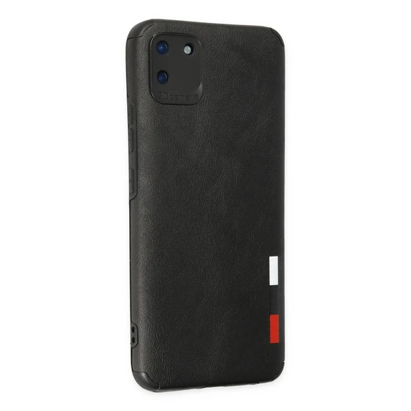 Realme C11 Kılıf Loop Deri Silikon - Siyah - Resim 2