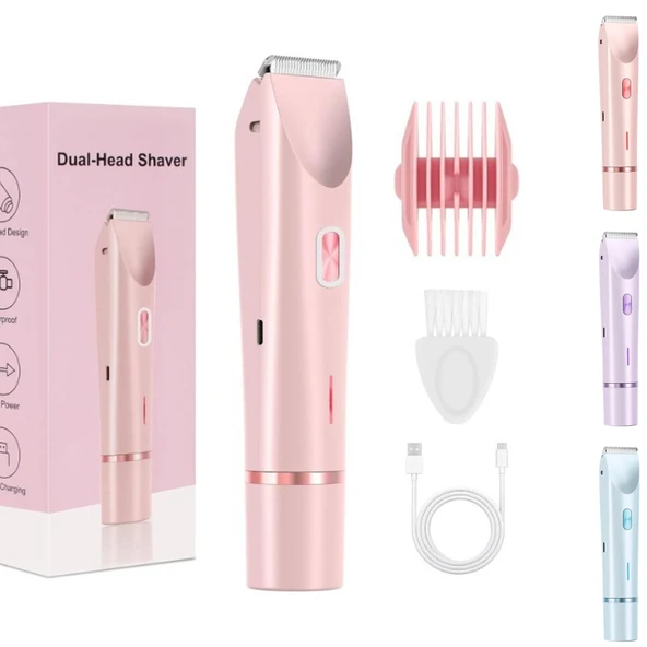 Yagerod Kadınlar için Pelvora Tıraş Makinesi 5'i Bir Arada, Elektrikli Tıraş Makinesi, USB Şarj İstasyonlu, IPX7 Su Geçirmez, Vücut, Koltuk Altları, Bikini, Kaşlar ve Burun için (Pembe) ürün görseli 1