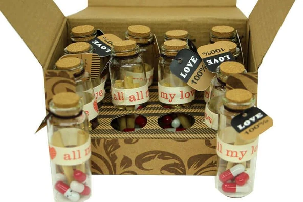 Norino Dilek Şişesi Love 12'li Paket Hediyelik ürün görseli 1