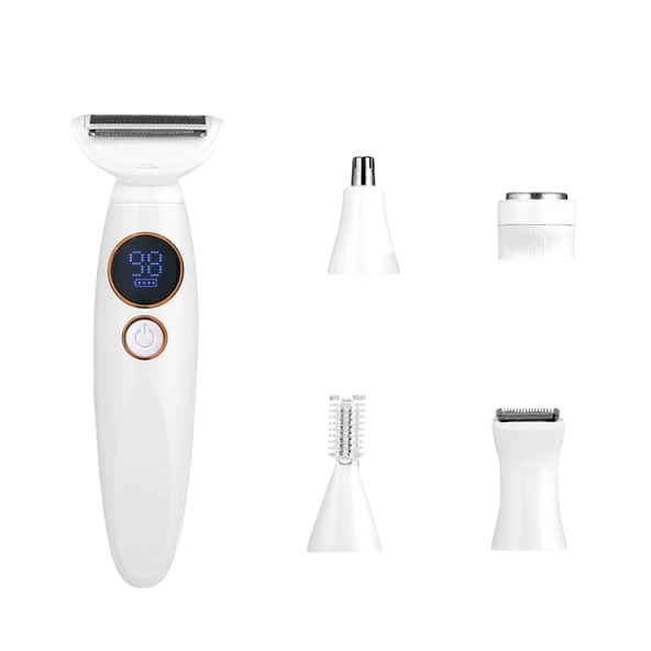 Solys SmoothShave Razor 2.0 kadın tıraş makinesi 5'i 1 arada ağrısız elektrikli tıraş makinesi, vücut, bikini bölgesi, koltuk altı, kaş ve burun kıllarına uygun ürün görseli 1