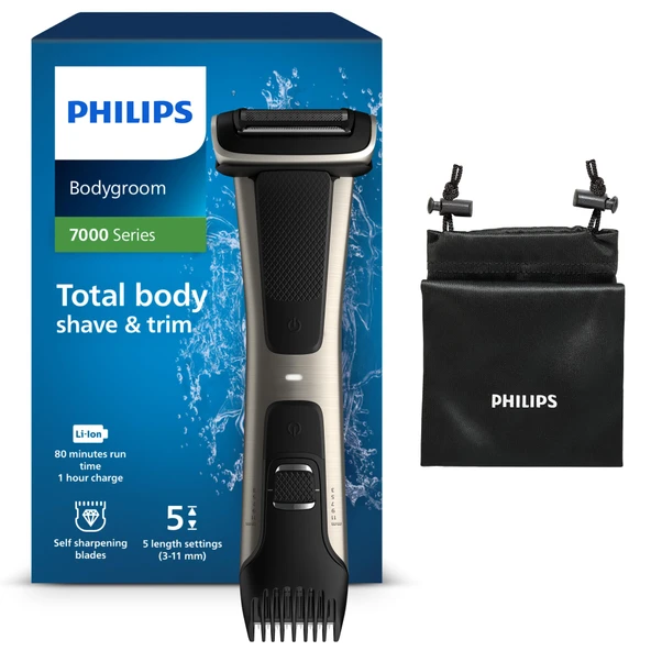Philips BG7025/15 Bodygroom Serisi 7000, entegre tarak aparatıyla (3 - 11 mm) ürün görseli 1