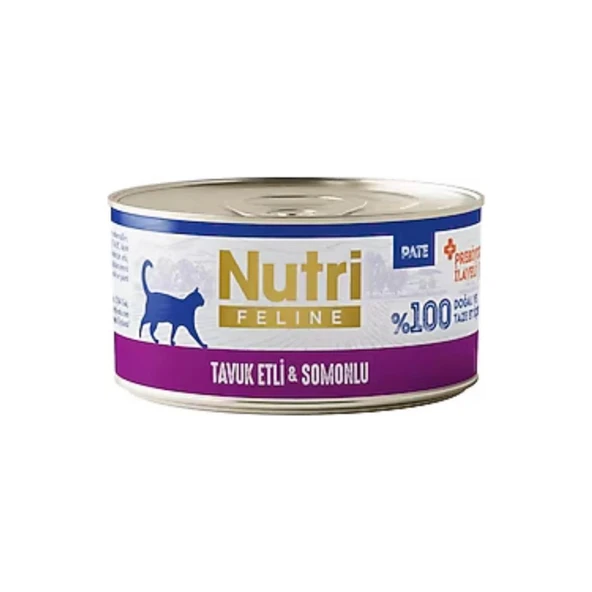 Nutri Feline New Tavuk Eti ve Somonlu Tahılsız Kedi Konservesi 70 Gr ürün görseli 1