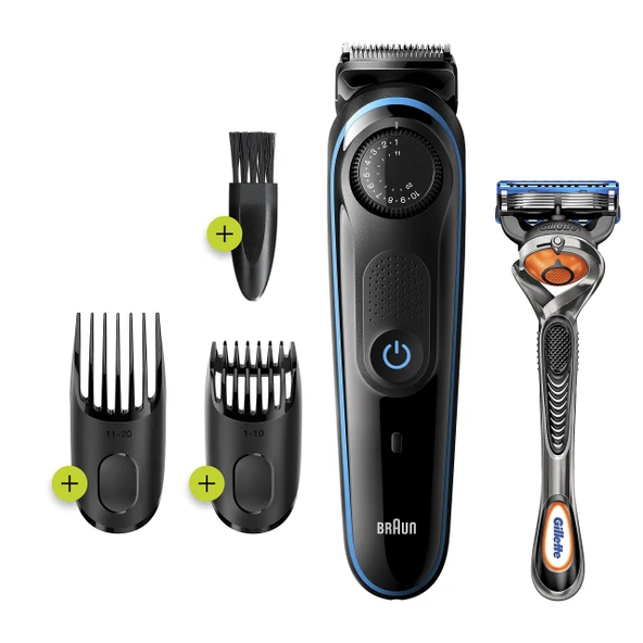 Braun - 81705178 - BT3240 Sakal ve Saç Kesme Makinesi, 39 Uzunluk Ayarı, Siyah/Mavi ürün görseli 1