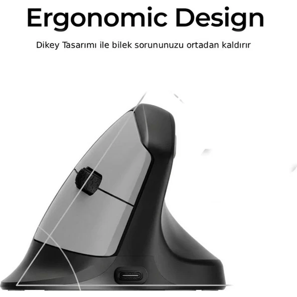 Exonix M1688 Ergonomik Dikey Mouse - Resim 3