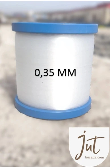J JÜTBURADA CLASSIC 1 KG BEYAZ BOBİN MİSİNA 0,35 MM ürün görseli 1