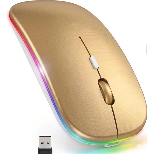Exonix Çift Modlu Kablosuz Bluetooth Mouse Rgb Ledli Şarj Edilebilir Sessiz Tıklama Ergonomik ürün görseli 1