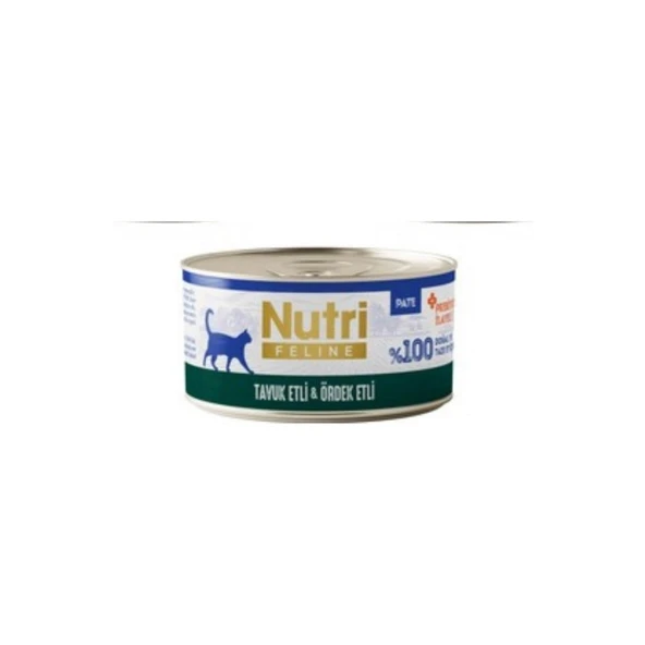 Nutri Feline New Tavuk Eti ve Ördekli Tahılsız Kedi Konservesi 70 Gr ürün görseli 1