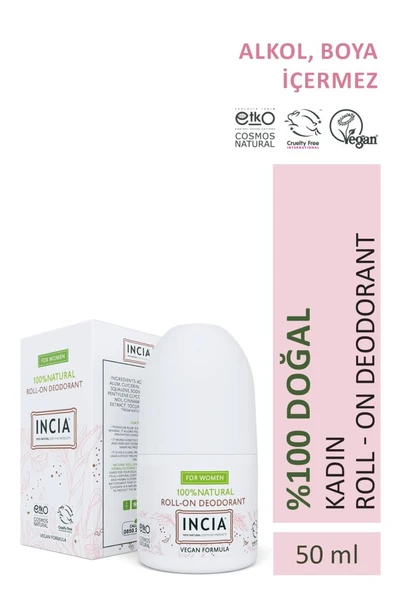 Incia %100 Natural Roll-On Deodorant 50 Ml- WOMEN ürün görseli 1
