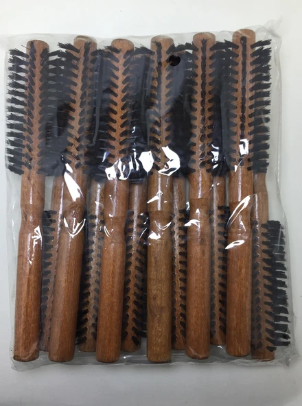 Norino RD-557A Tel Koyu Ahşap Renk Saç Fırçası Tarak ürün görseli 1