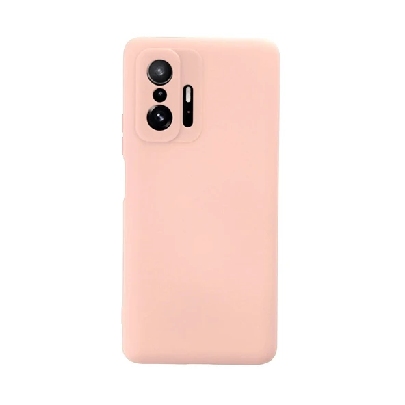 Xiaomi Mi 11t Pro Kılıf Nano İçi Kadife Silikon - Pudra ürün görseli 1