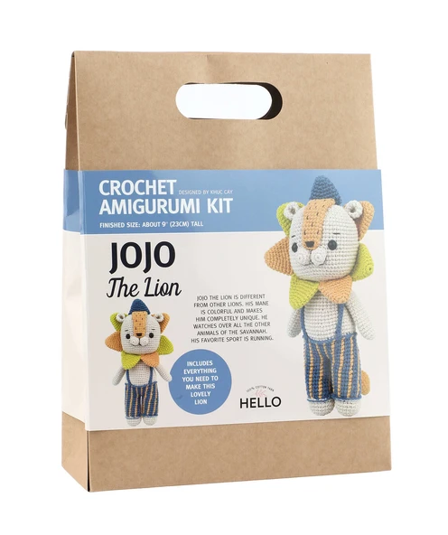 Tığ İşi Amigurumi Yapım Kiti (Jojo The Lion) ürün görseli 1