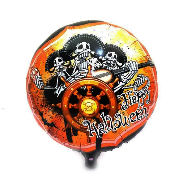 Norino Parti Kuru Kafalı Korsanlar Halloween Şekilli Folyo Balon 45 cm ürün görseli 1