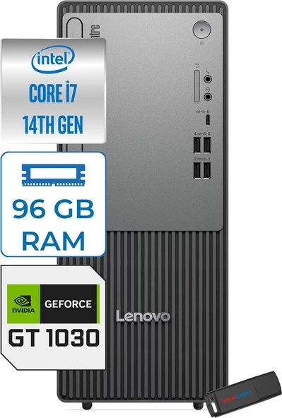 Lenovo Thinkcentre Neo 50T Gen 5  Intel® Core™ İ7-14700 96GB Ddr5 4tb SSD 4GB/GT1030  Freedos Mini Tower Masaüstü Bilgisayar 12UD001UTR21F35+ZETTAUSBBELLEK ürün görseli 1