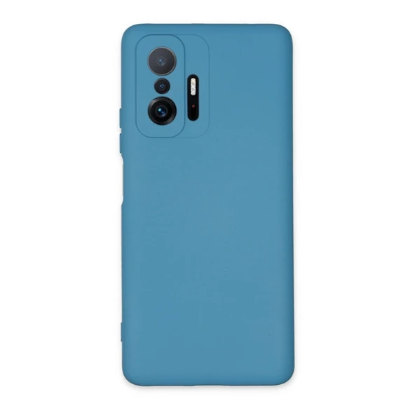 Xiaomi Mi 11t Pro Kılıf Nano İçi Kadife Silikon - Mavi ürün görseli 1