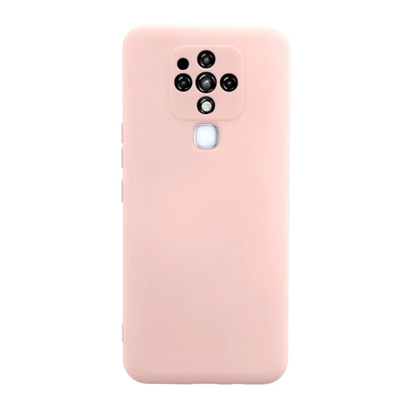 Tecno Camon 16 Kılıf Nano İçi Kadife Silikon - Pudra ürün görseli 1