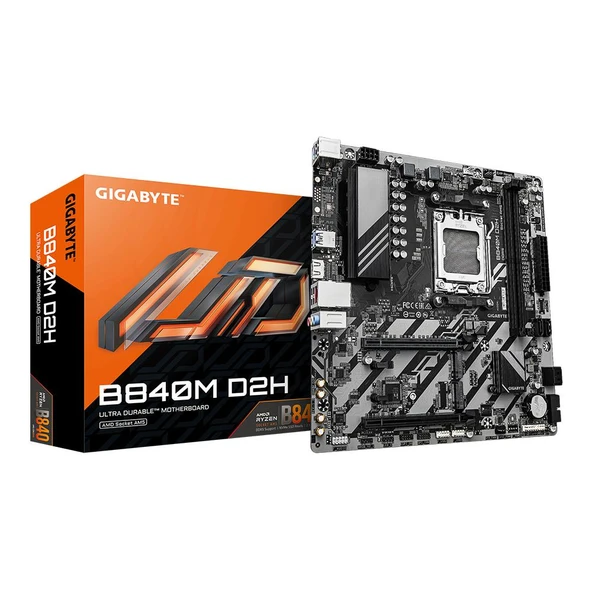 GIGABYTE B840M D2H AMD AM5 mATX ULTRA DURABLE Anakart ürün görseli 1