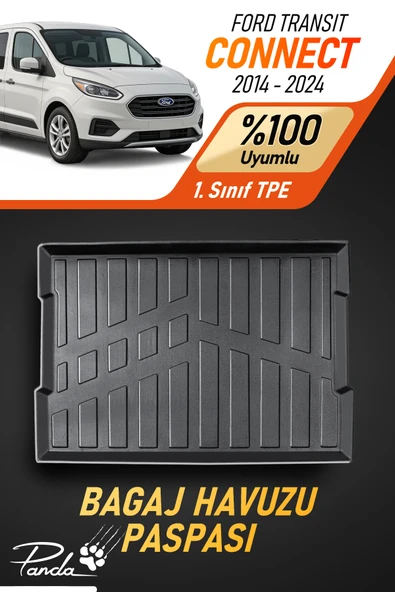 FORD TRANSİT CONNECT 2014 - 2024 ARASI 4D HAVUZLU BAGAJ HAVUZU ürün görseli 1