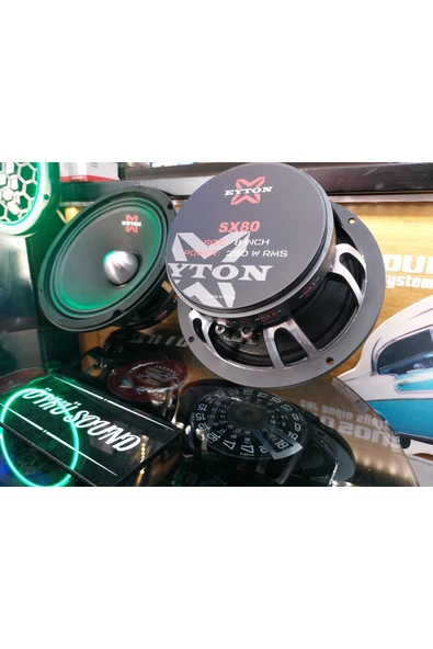 eyton ÖYKÜ SOUND ŞOOK FİYAT EYTON SX80 MODELİ 20CM 250RMS MİDRANGE KURŞUN GÖBEK ürün görseli 1