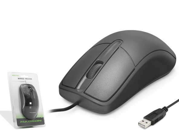 Usb Kablolu Optik Mouse - Siyah HDX3261 ürün görseli 1