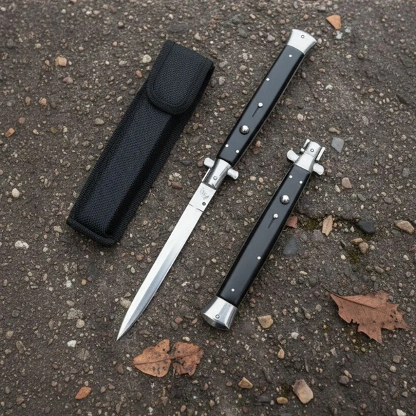 Knivox Akc İtalyan 33 Cm Siyah İtalyan Stiletto Kamp Çakısı ürün görseli 1