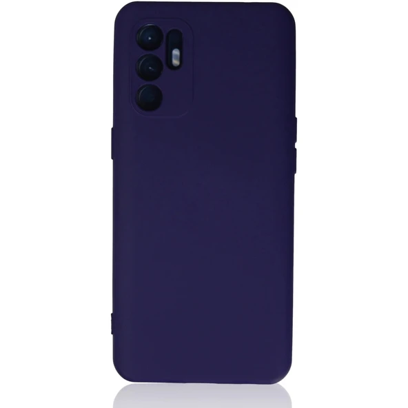 Oppo Reno 6 Kılıf Nano İçi Kadife Silikon - Mor ürün görseli 1