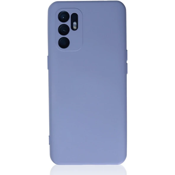 Oppo Reno 6 Kılıf Nano İçi Kadife Silikon - Lila ürün görseli 1