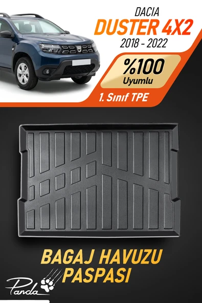 DACIA DUSTER 4 x 2 2018 - 2022 ARASI 4D HAVUZLU BAGAJ HAVUZU ürün görseli 1