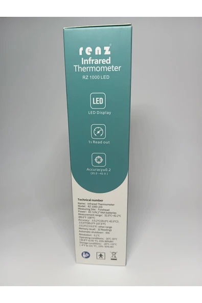 LED Temassız Kızılötesi Ateş Ölçer - Resim 2