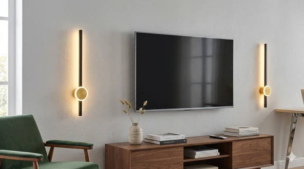 Braytron Modern ve Estetik Dokunuş: BRY-TINY-WL700 16W Gold-Siyah Detaylı Duvar Apliği ürün görseli 1