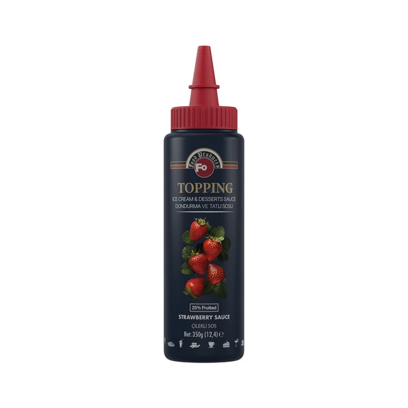 Çilekli Topping Dondurma Sosu 350 gr ürün görseli 1