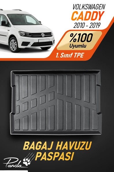 VOLKSWAGEN CADDY 2010 - 2015 ARASI 4D HAVUZLU BAGAJ HAVUZU ürün görseli 1