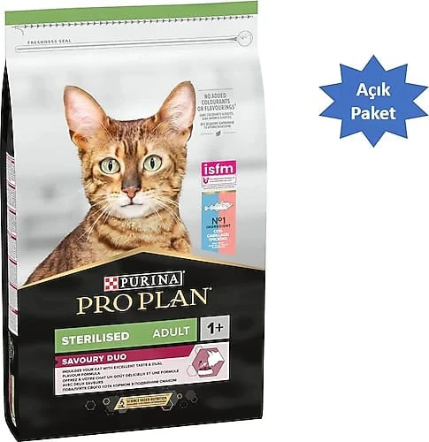 Pro Plan Sterilised Morina ve Okyanus Balıklı Kısırlaştırılmış 3 kg Yetişkin Kedi Maması - Açık Paket ürün görseli 1