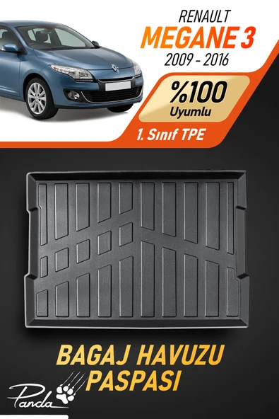 RENAULT MEGANE 3 2009 - 2016 ARASI 4D HAVUZLU BAGAJ HAVUZU ürün görseli 1