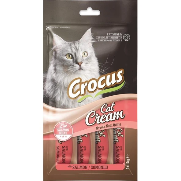 Crocus Somonlu Krema Kedi Ödülü 4*15 Gr ürün görseli 1