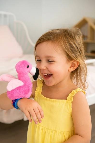 happy yappers Slap Bant Bileklik Konuşan Kuşlar - Flamingo ürün görseli 1