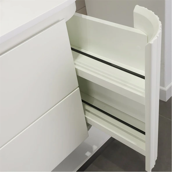 Kobos Gloria 100 cm Banyo Dolabı Seti Bianco - Resim 8