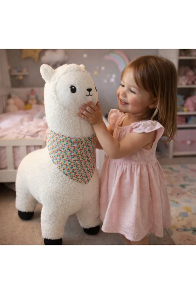 minidor 70 Cm Oyun & Uyku Arkadaşı Peluş Alpaka Lama Peluş Oyuncak Çocuk Odası Dekor ürün görseli 1