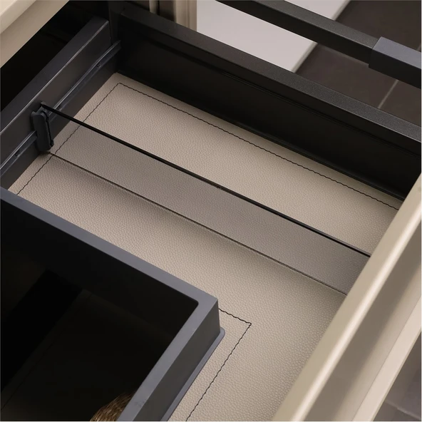 Kobos Gloria 100 cm Banyo Dolabı Seti Beige - Resim 7