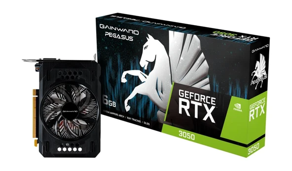 Gainward RTX3050 Pegasus NE63050018JE-1070E 6GB GDDR6 96Bit Gaming (Oyuncu) Ekran Kartı ürün görseli 1