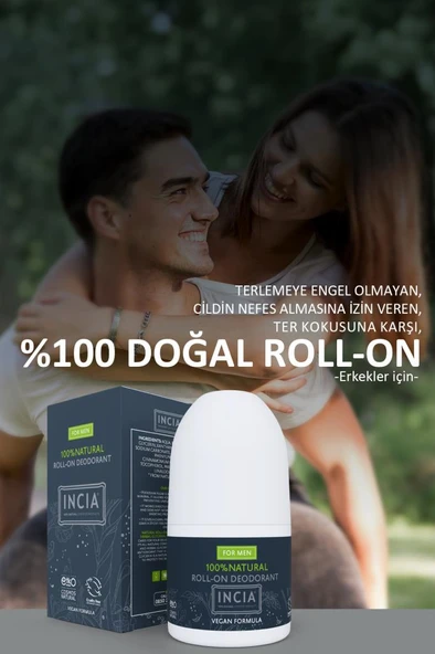 Incia %100 Natural Roll-On Deodorant 50 Ml- MEN - Resim 6