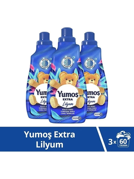 Extra Lilyum Konsantre Çamaşır Yumuşatıcı 1440 ml Soft Koku 60 Yıkama Avantajlı Set ürün görseli 1